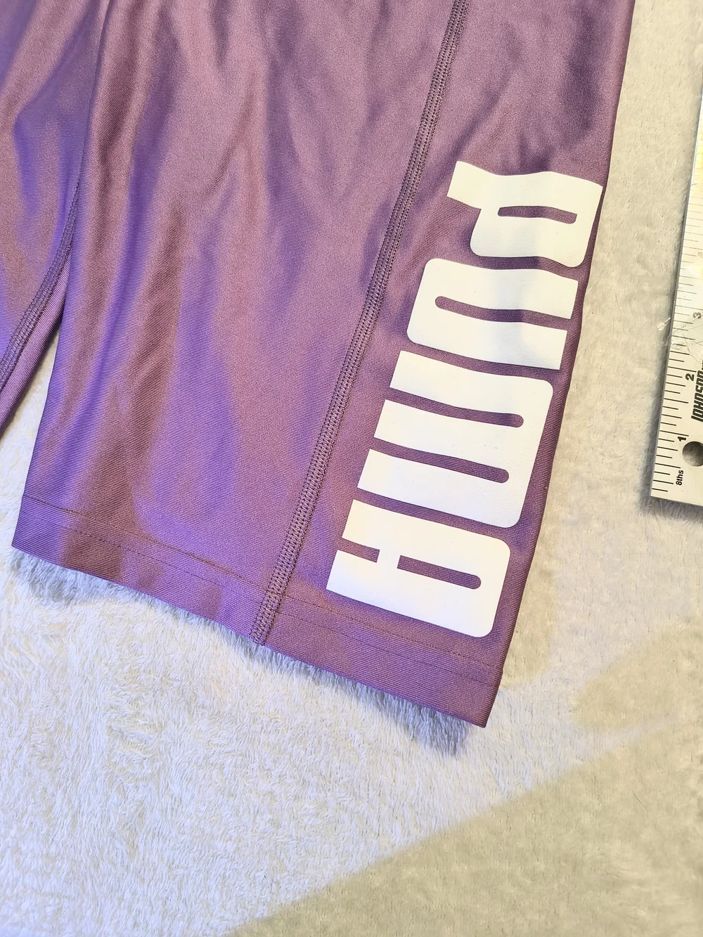 Puma Women's Purple And Black Logo Athletic Shorts Lot Of 2